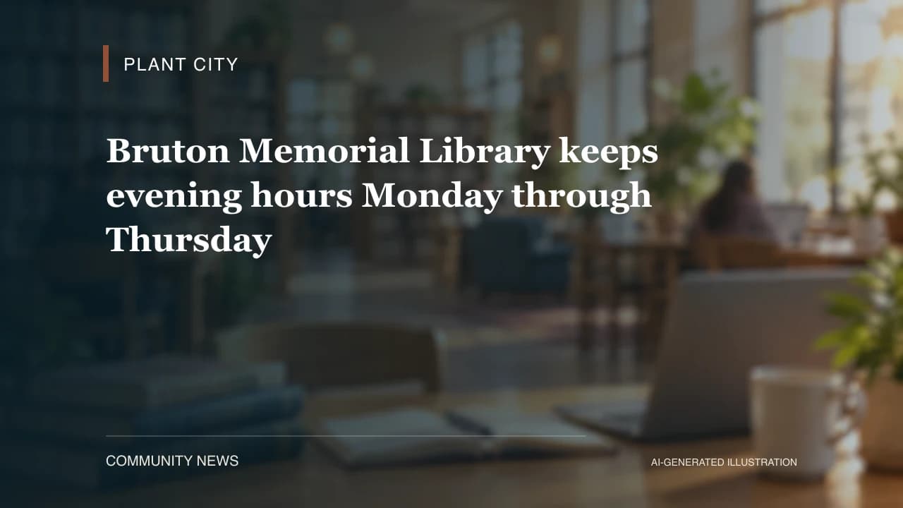 Bruton Memorial Library keeps evening hours Monday through Thursday