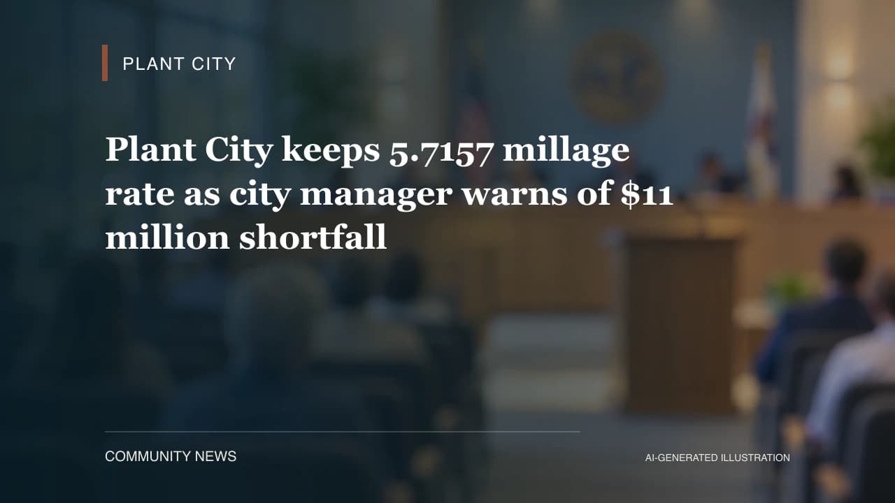 Plant City keeps 5.7157 millage rate as city manager warns of $11 million shortfall
