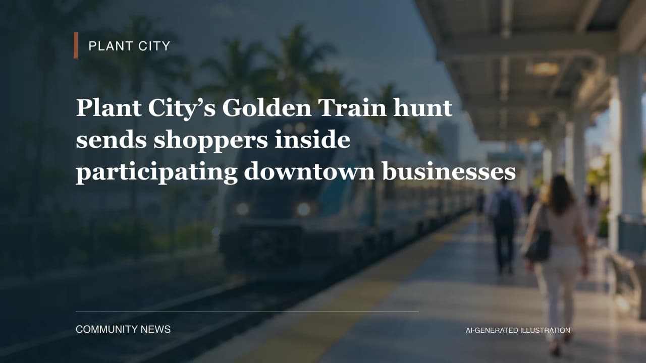 Plant City’s Golden Train hunt sends shoppers inside participating downtown businesses